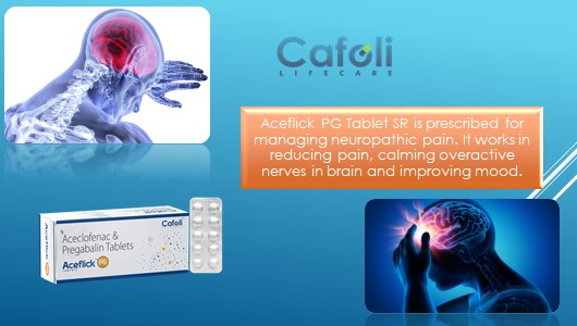 Aceflick PG Tablet with Aceclofenac 200mg + Pregabalin 75mg at Best Price in Analgesic Pharma Franchise for Pain Relief and Neuropathic Pain